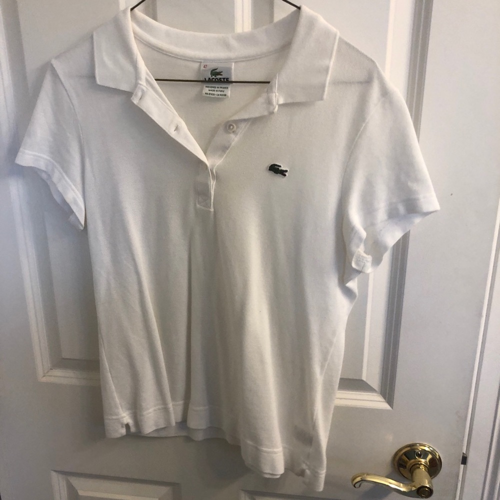 Lacoste size 42 button short sleeve shirt